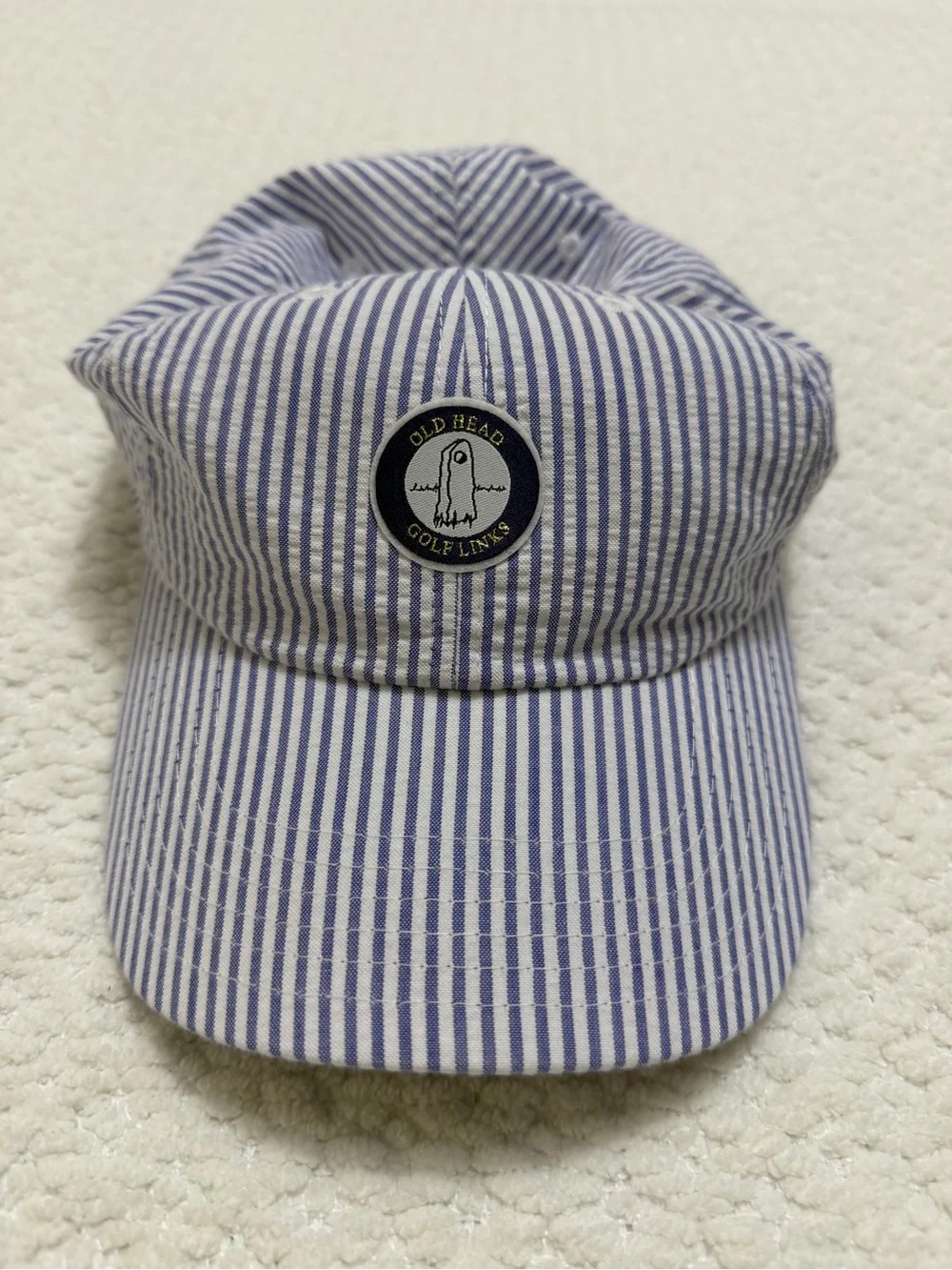 Old Head Golf Links American Needle Stripped Blue White Hat Cap Adjustable